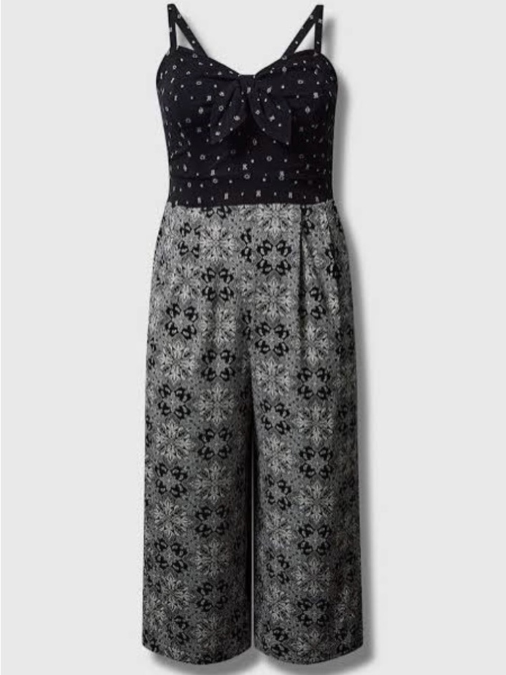 Torrid Jumpsuit Cropped Wide Leg Shirred 2 Pockets Celestial PLUS 1X 14 16 NEW